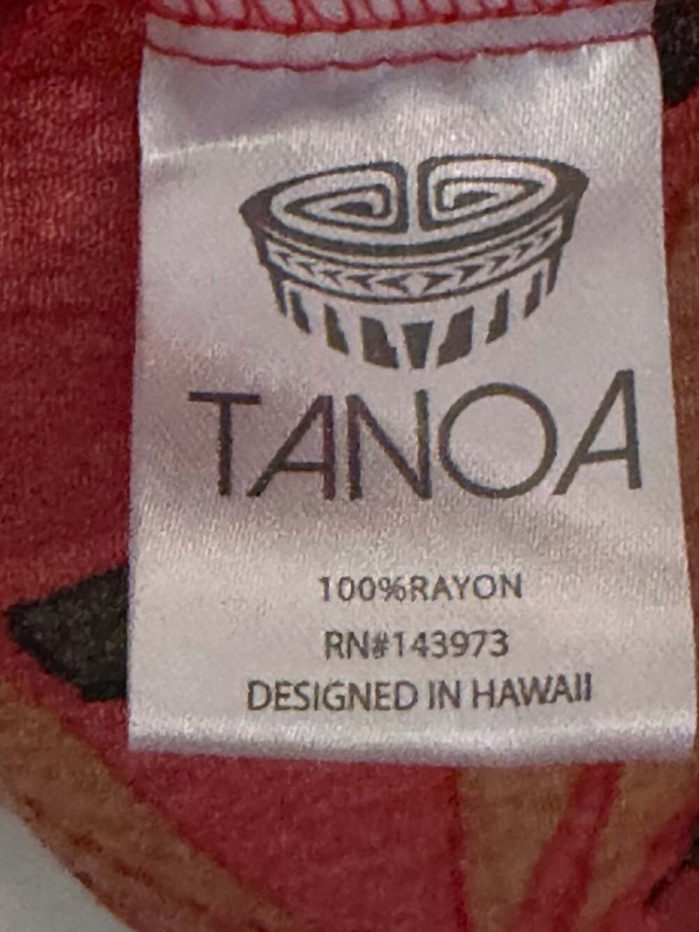 TANOA Floral Print Maxi Skirt Red Rayon - Picture 4 of 4